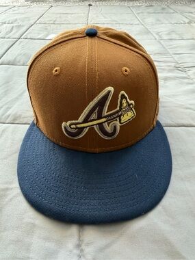 Atlanta Braves Two-Tone Brown and Blue Snapback Cap
